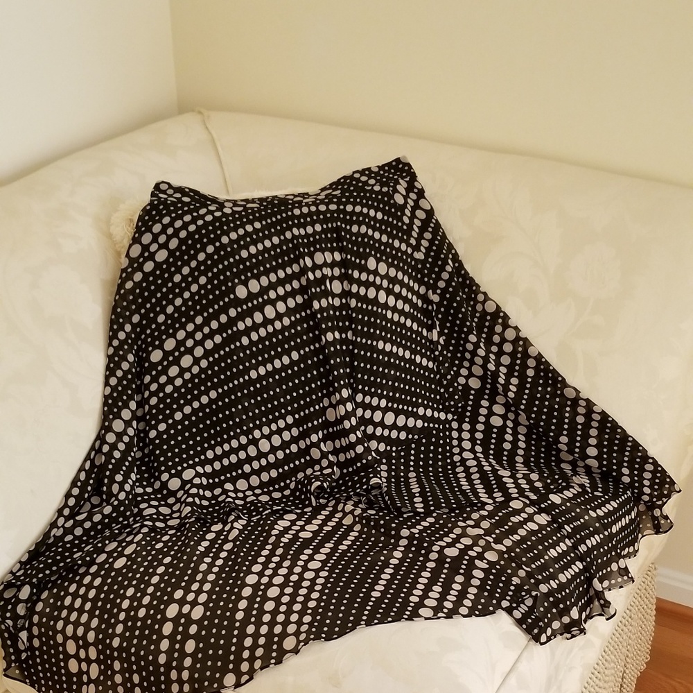 Kenneth Cole Polka Dot  High-Low Skirt